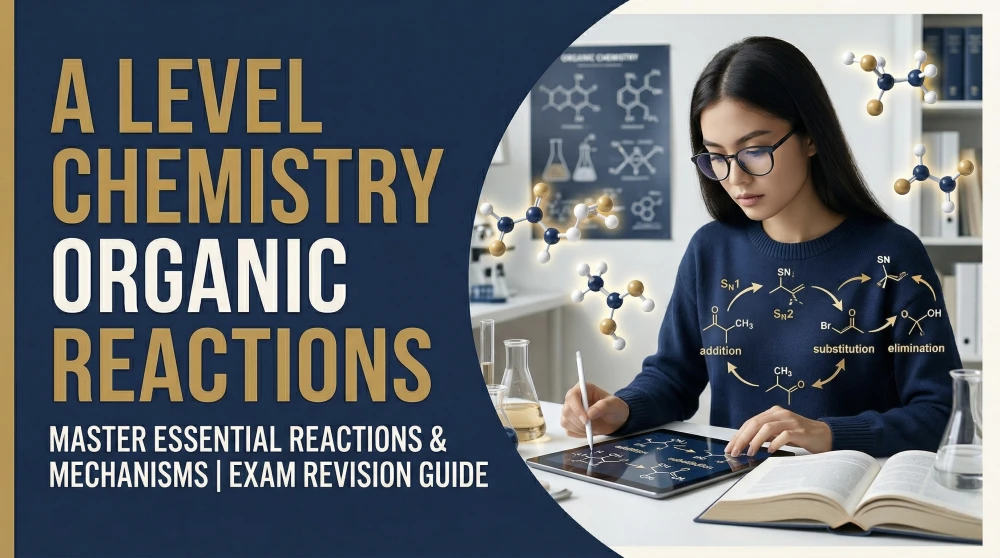 A Level Chemistry Organic Reactions: 30 Reactions Mind Map for A*