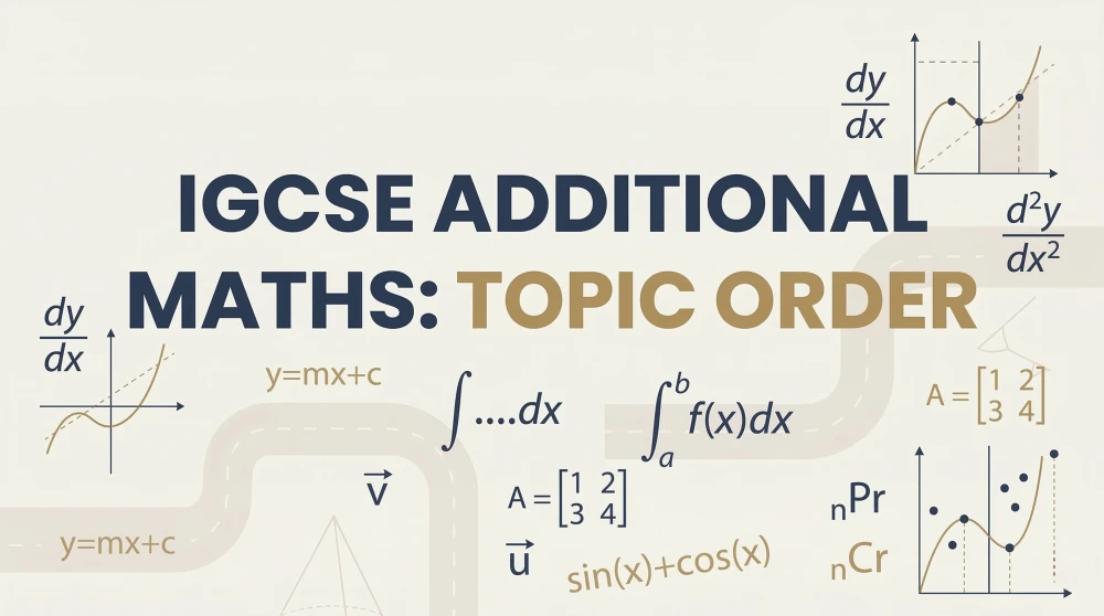 IGCSE Additional Maths Topic Order 2026: What to Study First for Smarter Revision