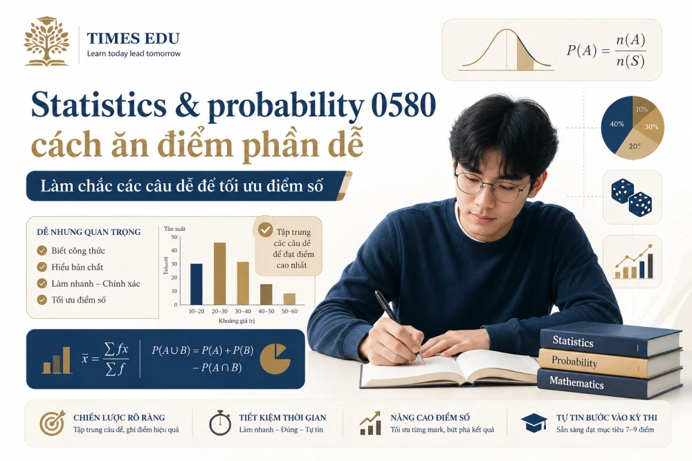 Statistics & Probability IGCSE Mathematics 0580: Cách ăn điểm phần dễ trong đề thi Cambridge