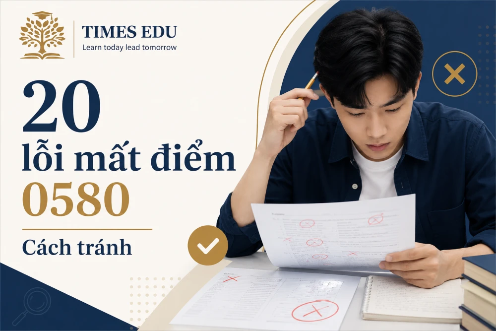 Top 20 lỗi mất điểm IGCSE Mathematics 0580 & cách tránh 2026