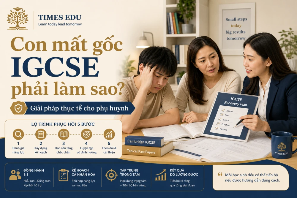 Con mất gốc IGCSE phải làm sao: giải pháp thực tế cho phụ huynh
