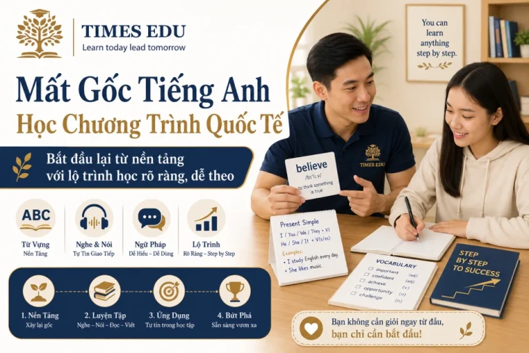 mất gốc tiếng Anh học chương trình quốc tế