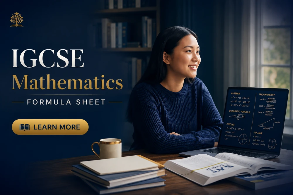 IGCSE Mathematics formula sheet 2026: What is given and what you must memorise