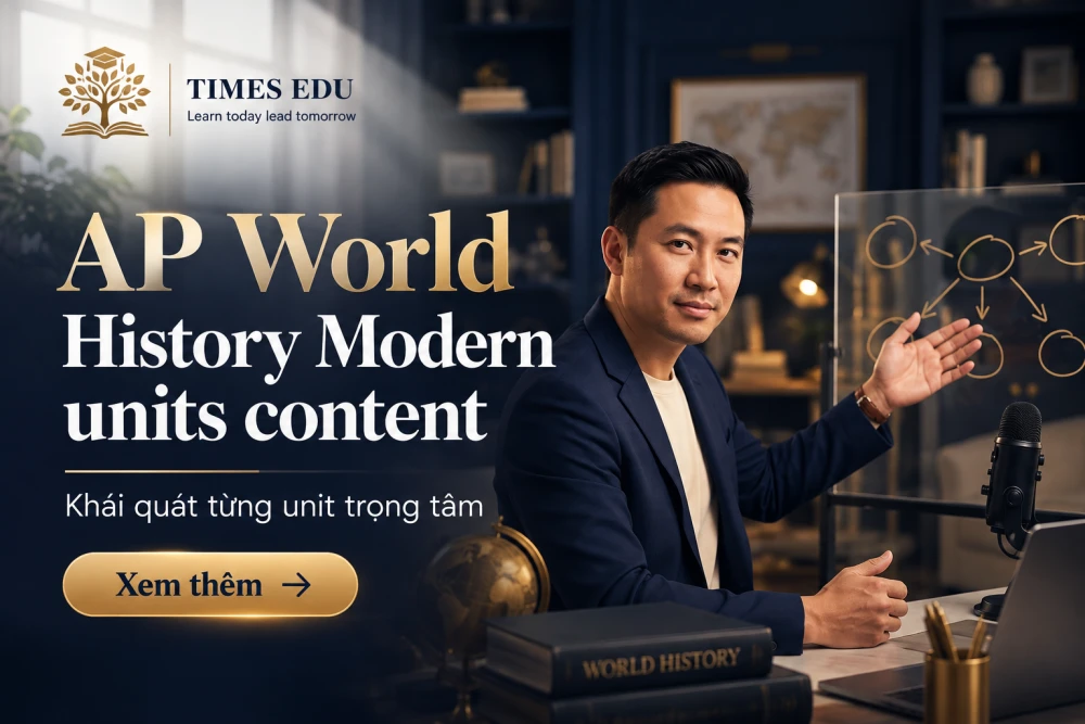 AP World History Modern units content 2026: Toàn bộ nội dung các chủ đề và trọng số đề thi