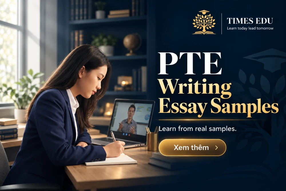 PTE Writing Essay Samples 2026: Bộ bài luận mẫu chất lượng cao để học hỏi và luyện tập