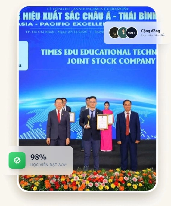 Times Edu nhận giải Thương hiệu Xuất sắc Châu Á – Thái Bình Dương — Lễ công bố tại TP. Hồ Chí Minh, ngày 27/12/2025