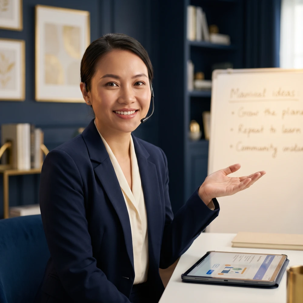 Cố vấn học vấn Times Edu trao đổi kế hoạch học tập với gia đình